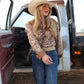 The Western Squares Pearl Snap Top