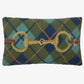 The Plaid Snaffle Bit Hook Pillow