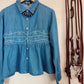 The Loopty Lou Long Sleeve Denim Top-L/XL