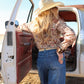 The Western Squares Pearl Snap Top
