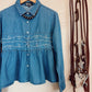 The Loopty Lou Long Sleeve Denim Top-L/XL