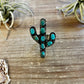 Blue cactus turquoise rings