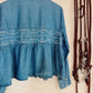 The Loopty Lou Long Sleeve Denim Top-L/XL