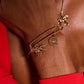 Horse Rope Textured Charm Bangle
