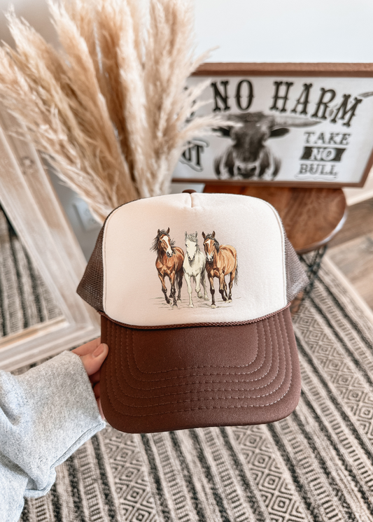 Wild Horses Trucker Hat