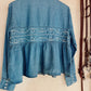 The Loopty Lou Long Sleeve Denim Top-L/XL