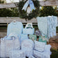 Western Blues Striped - Clear Coat Toiletry Case