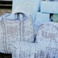 Western Blues Striped - Clear Coat Toiletry Case