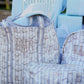 Western Blues Striped - Clear Coat Toiletry Case