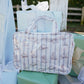 Western Blues Striped - Clear Coat Toiletry Case