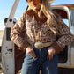 The Western Squares Pearl Snap Top