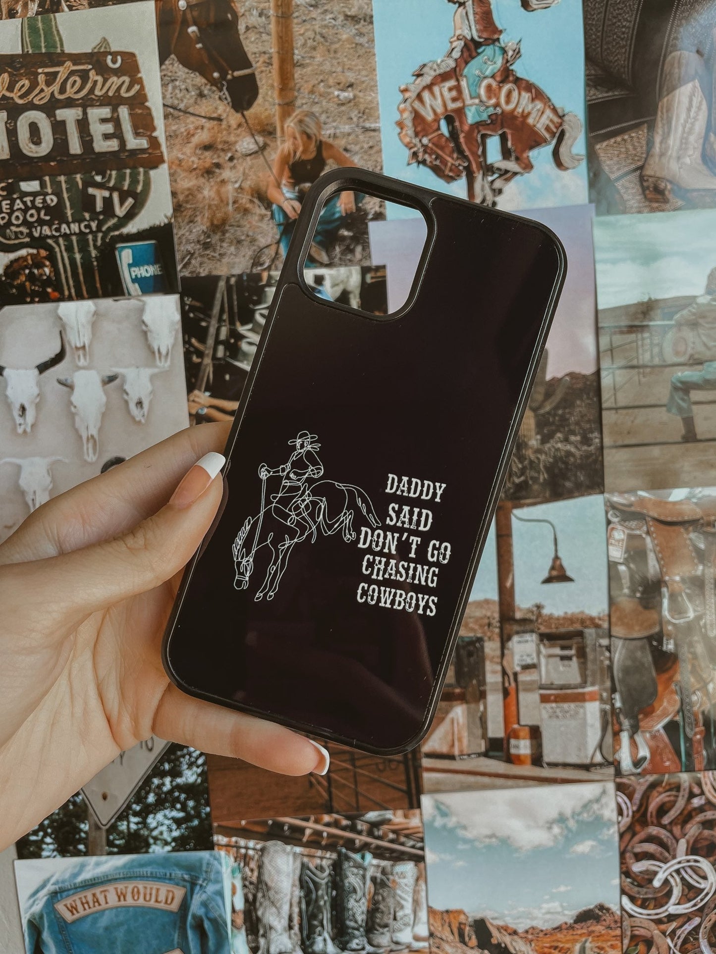 Chasing Cowboys iPhone Case