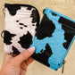 Wrangler Cow Print Print Mini Zip Card Case