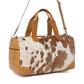 Myra Cattle Drive Men's Hairon Leather Traveller Bag in Bridle Ivory