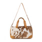 Myra Cattle Drive Men's Hairon Leather Traveller Bag in Bridle Ivory