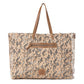 Myra Brookside Cotton & Leather Weekender Bag in Warm Tan