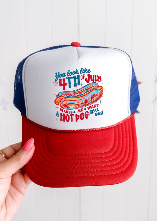 A Legally Blonde 4th of July Trucker Hat