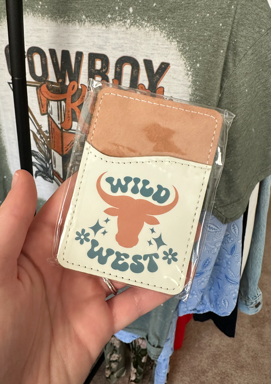 Western Collection Leather Card Holder - Wild West