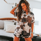 Brown Cowhide Pajama Set