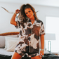 Brown Cowhide Pajama Set