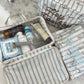 Western Blues Striped - Clear Coat Toiletry Case