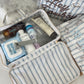 Western Blues Striped - Clear Coat Toiletry Case