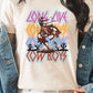 Long Live Cowboys Man and Horse Cacti Graphic Tee