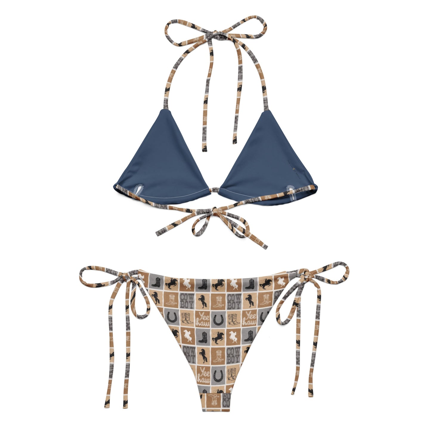 Western Check string bikini