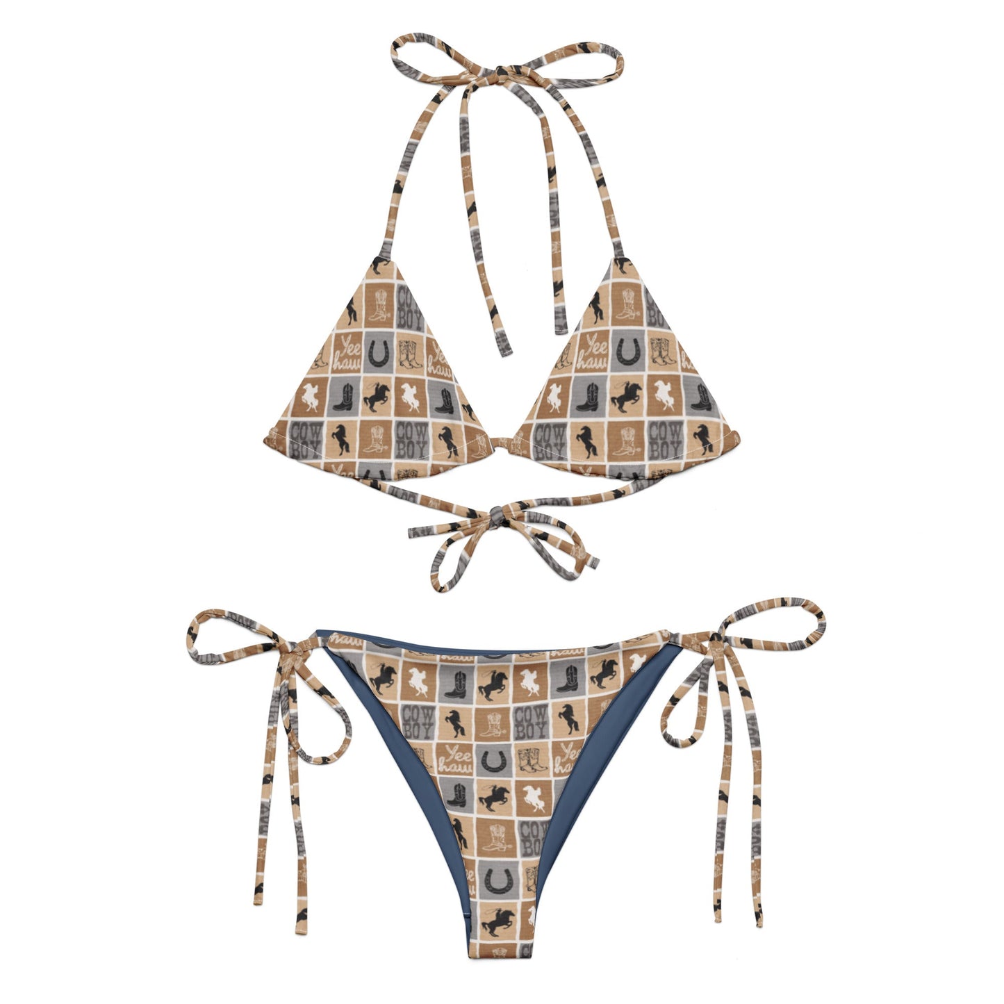Western Check string bikini