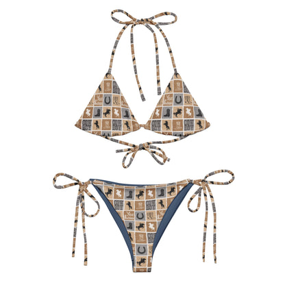 Western Check string bikini