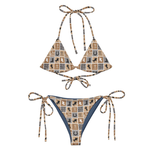 Western Check string bikini